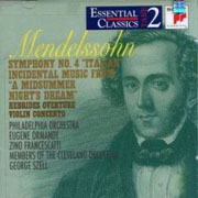 孟德爾頌:第四號交響曲-義大利,仲夏夜之夢,小提琴協奏曲