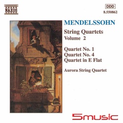 孟德爾頌:第一、四號弦樂四重奏, 降E大調四重奏