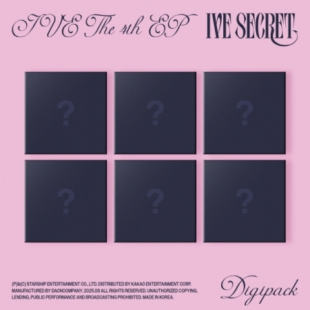 (官網/六版合購版)第四張迷你專輯「IVE SECRET(Digipack ver.)」