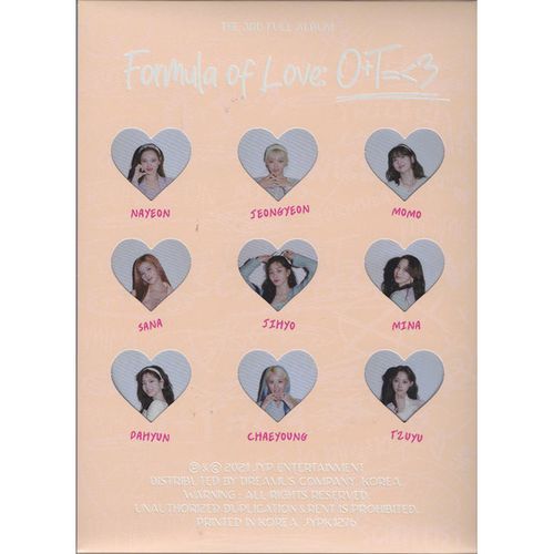 (FULL OF LOVE)第三張正規專輯「Formula of Love: O+T=<3」