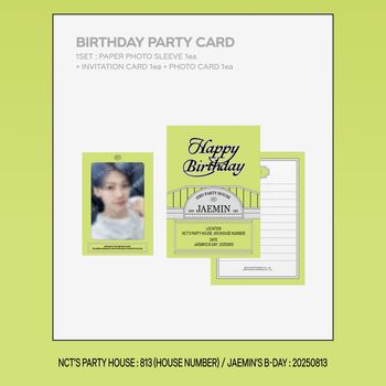 [ARTIST BIRTHDAY-JAEMIN]-派對卡片(韓國進口)