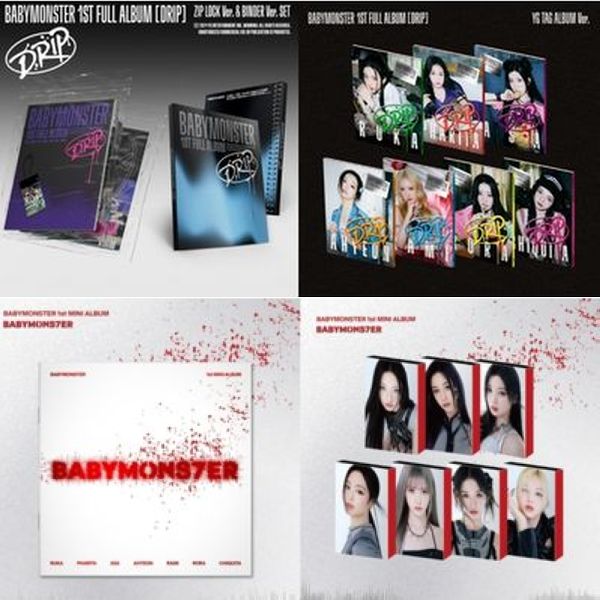 (YG官網/Spring抽卡)迷你一輯「BABYMONS7ER」＋正規一輯「DRIP」(韓國進口版)