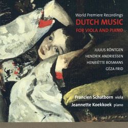 荷蘭作曲家 中提琴與鋼琴曲