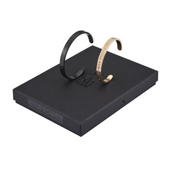 五月天生一對歌詞手環-玫瑰金 (女款) + 黑 (男款)