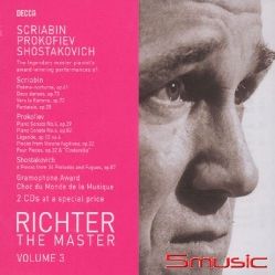 蕭士塔高維契:前奏曲與賦格＆普羅高菲夫:鋼琴奏鳴曲＆史克里亞賓:夜曲之詩 (大師李希特逝世10周年紀