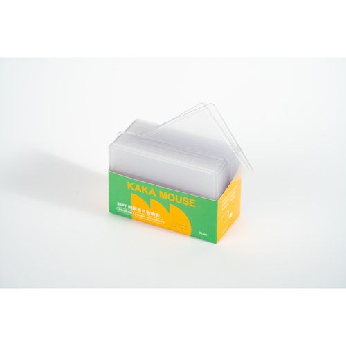 鼠卡卡 透明附膜卡片收納夾 側入25片 68*98mm