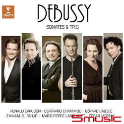 德布西：大提琴奏鳴曲＆緒任克斯＆小提琴奏鳴曲＆長笛三重奏鳴曲＆鋼琴三重奏