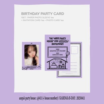 [ARTIST BIRTHDAY-KARINA]-派對卡片(韓國進口)